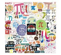 Pi Day Pegatinas Pi Day Stickers 50 Unidades Skateboard Graffiti Pegatinas Motocicletas Bicicleta Snowboard Equipaje Portátil Coche Maleta para Niños y Jóvenes Calcomanías de Vinilo Impermeable