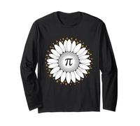 Pi Day Sunflower 3,14 Pi Número Símbolo Matemáticas Profesor Manga Larga