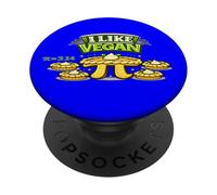 Pi Day Vegan Pie Herbívoro Veganismo Maestro de matemáticas a Base de Plantas PopSockets PopGrip Adhesivo