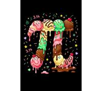 Pi Ice Cream Drip Math Teacher Student Notebook Journal: Perfect for note-taking, planning, work, travel, idea jotting, habit tracking, 120 Pages, Medium 6 x 9 Inches