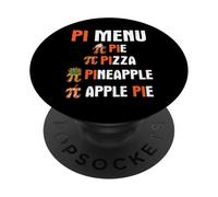 Pi Menú Pastel Pizza Piña Manzana Pie Pi Funny Pi Day PopSockets PopGrip Adhesivo