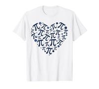 Pi Number Heart - 3.14 Matemáticas Feliz Día Pi Estudiante de Matemáticas Camiseta gráfica económica, Hombre, Blanco, S