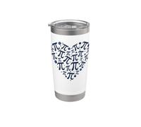 Pi Number Heart - 3.14 Matemáticas Feliz Día Pi Estudiante de Matemáticas Vaso térmico de acero inoxidable de doble pared