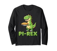 Pi Rex Funny Pun Pi Pie Dinosaur Manga Larga
