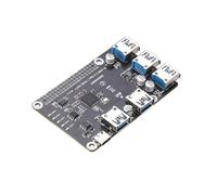 Pi USB 3.2 Gen1 HUB Hat+ for Raspberry Pi - 4-Port USB 3.0 Expansion Board with EEPROM Auto Driver, Type-C External Power Input, Backward Compatible USB2.0/1.1, Status Leds, Plug & Play