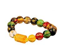 Pi Xiu Brazalete de cuentas y pulsera Joyería Lucky Rune Energy Pulsera de pareja Mujeres Hombres Unisex-12 mm