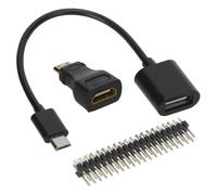 Pi Zero 40 pines 3 en 1 ABS Kit, Cable de alimentación USB
