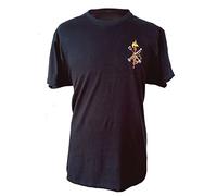 Pi2010 Camiseta Legión Española Negra, algodón 100%. Emblema Bordado, Talla L