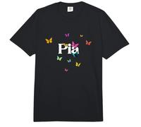 Pia - Hermoso Nombre de niña con Mariposas Coloridas Comfort Colors Adult Heavyweight T-Shirt