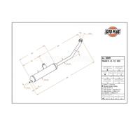 Piaggio Si - Ks - Fl2 - Boss 1978 2001 Leovince Escape Completo Sitoplus Acero