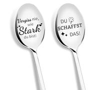 PIAKAZIQA Regalos para la mejor amiga, 2 cucharillas de café con olvidar nunca lo fuerte que eres, regalo de cumpleaños para mujeres amigas, buen regalo para hermana, regalo de mutuo regalo para