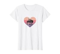 Pianista De Música Clásica Pianista Alas Piano Camiseta gráfica económica, Mujer, Blanco, S