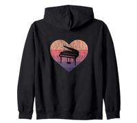 Pianista De Música Clásica Pianista Alas Piano Sudadera con Capucha