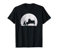 Pianista Luna Llena Músico Música Clásica Bach Piano Regalo Camiseta