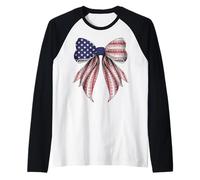 Pianista Pianista 4 de Julio Bandera Americana Patriótica Camiseta Manga Raglan