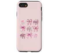 Pianista Piano Instrumento Chica Coqueta Arco Rosa Mamá Carcasa para iPhone SE (2020) / 7/8