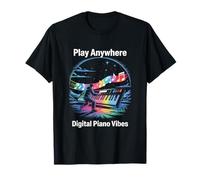 Pianista Toca en cualquier lugar Músicos Tech Fans Pianista Camiseta