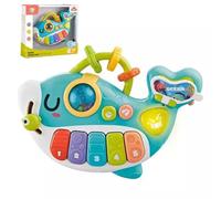 Pianito delfín con luces y música para bebés - 22 cm
