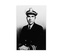 PIANK Póster de Richard Nixon como teniente comandante para dormitorio, lienzo decorativo para pared, oficina, habitación, decoración estética, regalo, sin marco, 50 x 75 cm