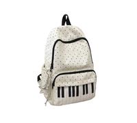 Piano Backpack, Polka Dot Backpack for Women Girls Cute Music Daypack with Nylon Design, Whimsical Bookbag for School Campus Travel and Daily Use (#A)