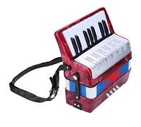 Piano bajo, acordeón de piano bajo de 8 bajos, acordeón de piano, instrumento musical, para principiantes, para estudiantes(rojo)