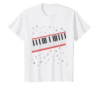 Piano Beat It Camiseta, Niños, Blanco, 6 años