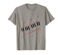 Piano Beat Teclado Notas Musicales Músico Lecciones de Piano Camiseta