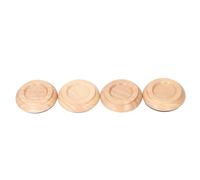 Piano Caster Cups Floor Protector 4 PCS Premium Beechwood sin deslizamiento Anti vibración EVA EVA Padera para protectores de muebles de patas de piano vertical (Color de registro)