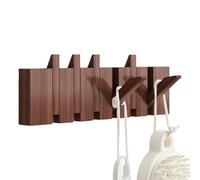 Piano Coat Rack, diseño moderno de sombrero con gancho natural, madera entryway para pared, diseño Sturdy, 17,72 x 5,71 pulgadas, para bolsas, sombreros, paraguas y ropa organizador