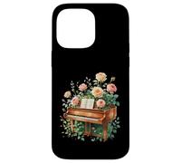 Piano con Rosas - Arte Floral en Acuarela para melómanos Carcasa para iPhone 14 Pro MAX