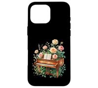 Piano con Rosas - Arte Floral en Acuarela para melómanos Carcasa para iPhone 16 Pro MAX