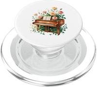 Piano con Rosas - Arte Floral en Acuarela para melómanos PopSockets PopGrip para MagSafe