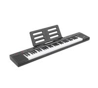 Piano con Teclado Digital Electrnico de 61 Teclas con Micrfono y Altavoz Incorporado, Soporte para Hojas y Fuente de Alimentacin para Principiantes (Enchufe de la UE