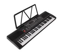 Piano con Teclado Eléctrico de 61 Teclas, Reducción de Ruido de Doble Altavoz, Diseño Portátil y Compacto, para Principiantes y Profesionales