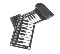 Piano con Teclado Enrollable de 49 Teclas, Teclado de Piano Plegable Eléctrico Digital Portátil, Integrado en 16 Tonos, 10 Ritmos y 6 Canciones de Demostración, para para