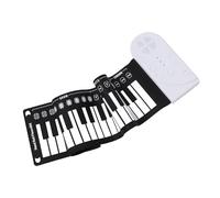 Piano con Teclado Enrollable de 49 Teclas, Teclado de Piano Rodante de 49 Teclas Multifuncional para Tocar (WHITE)