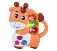 Piano con teclado para niños pequeños,Teclado para niños pequeños,Lindos juguetes iluminados para niños pequeños de dibujos animados de jirafa de Piano para niños - Instrumentos musicales para niños p