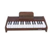 Piano con Teclado, Piano Digital Electrónico de 37 Teclas con Atril para Partituras, Teclado de Piano Portátil, Instrumento Musical de Juguete para Principiantes (grano de madera)