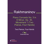 Piano Concerto No. 3 in D Minor, Op. 30, Movement 1 (Two Pianos, Four Hands) Sheet Music (Two Pianos, Four Hands)