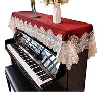 Piano Cubiertas,Piano Cubierta de terciopelo, Funda a prueba de polvo de moda Funda for piano Funda vertical superior Funda a prueba de polvo, Funda gruesa for piano con estampado floral de encaje de