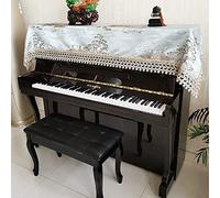 Piano Cubiertas,Piano Cubierta de terciopelo, Funda a prueba de polvo de moda Funda for piano vertical Funda superior de lujo con bordado de encaje Funda elegante a prueba de polvo Funda for piano ele