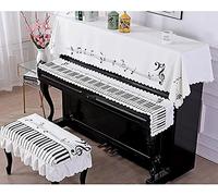 Piano Cubiertas,Piano Cubierta de terciopelo, Funda a prueba de polvo for piano electrónico, funda vertical for teclado de piano, funda a prueba de polvo, funda gruesa for silla con volantes(Full)