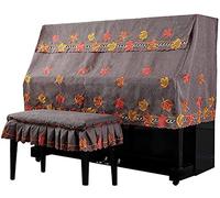 Piano Cubiertas,Piano Cubierta de terciopelo, Funda a prueba de polvo for piano vertical, funda protectora a prueba de polvo, funda completa for piano, lujosa y moderna, con bordados brillantes y grue