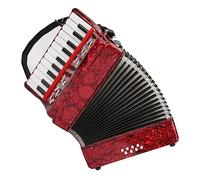 Piano de Acordeón de 8 Bajos y 22 Teclas, Instrumento Musical Educativo Liviano con Correa Ajustable para Niños Principiantes y Adolescentes, 12.4 X 10.2 X 5.7 Pulgadas