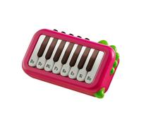 Piano de bolsillo de 15 teclas, mini piano electrónico con un solo clic para cambiar entre 3 tonos diferentes, teclas iluminadas, interesante instrumento de música portátil para viajes, hogar, camping