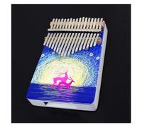 Piano De Dedo Portátil De Madera De Color Kalimba De 17 Teclas Para Principiantes Instrumento Pintado Profesional Kalimba Piano de Pulgar (Color : 04)