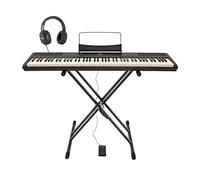 Piano de Escenario SDP-2 de Gear4music + Soporte Pedal y Auriculares