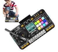 Piano de juguete con micrófono - Teclado de mesa portátil de 35,5 x 21 x 9,5 cm, mezclador de audio digital con carga USB, luces habilitadas, instrumento musical ABS | DJ Aprendizaje Teclado Niños Adu