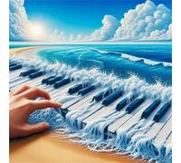 Piano de Ondas abstractas Puzzle 500 Piezas,Rompecabezas DIY Adultos,Puzle Clásico para Adultos Entretenimiento Creativo, Juegos Desafiantes