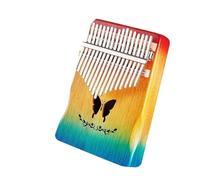 Piano De Pulgar 17/21 Tecla Kalimba Caoba Pulgar Piano Colores Del Arco Iris Portátil Dedo Piano Instrumentos Musicales(17 Key)